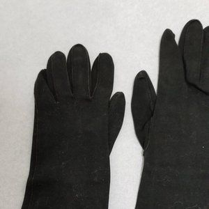 Long Black Gloves Vintage Cotton